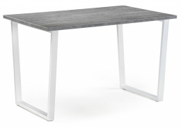 Стол деревянный Лота Лофт 140х80 белый матовый / бетон светлый (80x75)