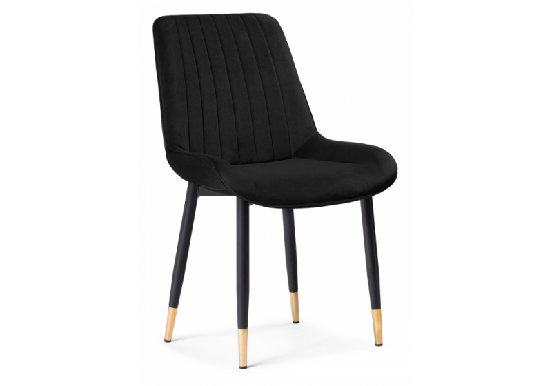 Стул на металлокаркасе Seda-1 black / gold / black (52x60x87). 