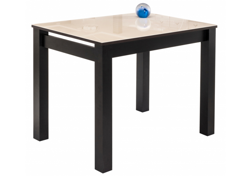 Стол стеклянный Раймунд бежевый / венге (70x77). 