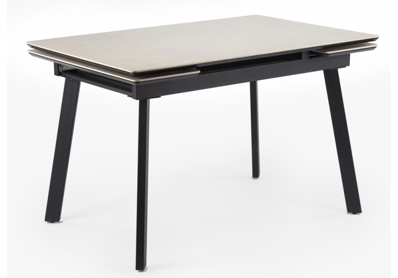 Керамический стол Норман 140(200)х80 carmen light grey / черный (80x75). 