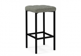 Барный стул Лофт рогожка графит / черный матовый (35x35x65)