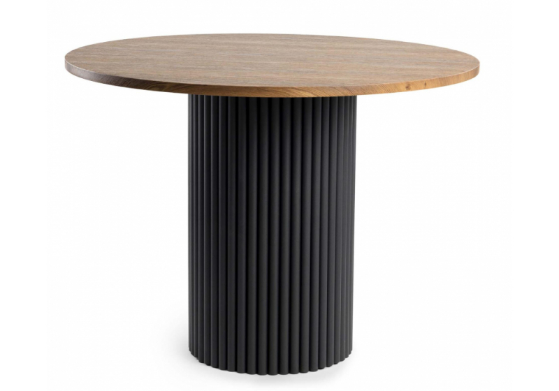 Стол деревянный Барел 100 орех кантри / черный. 