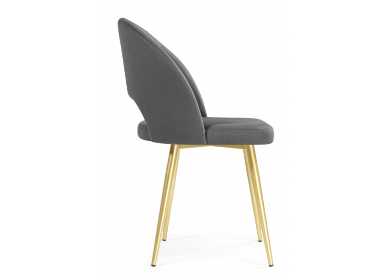 Стул на металлокаркасе Курбис темно-серый (zd 995) / золотой (48x55x85)