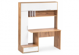 Компьютерный стол Лайт 03.243 дуб золотой (craft) / белый премиум (57x180)