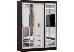 Шкафы Луара дуб венге / ясень анкор светлый (170,1x59,4x220)